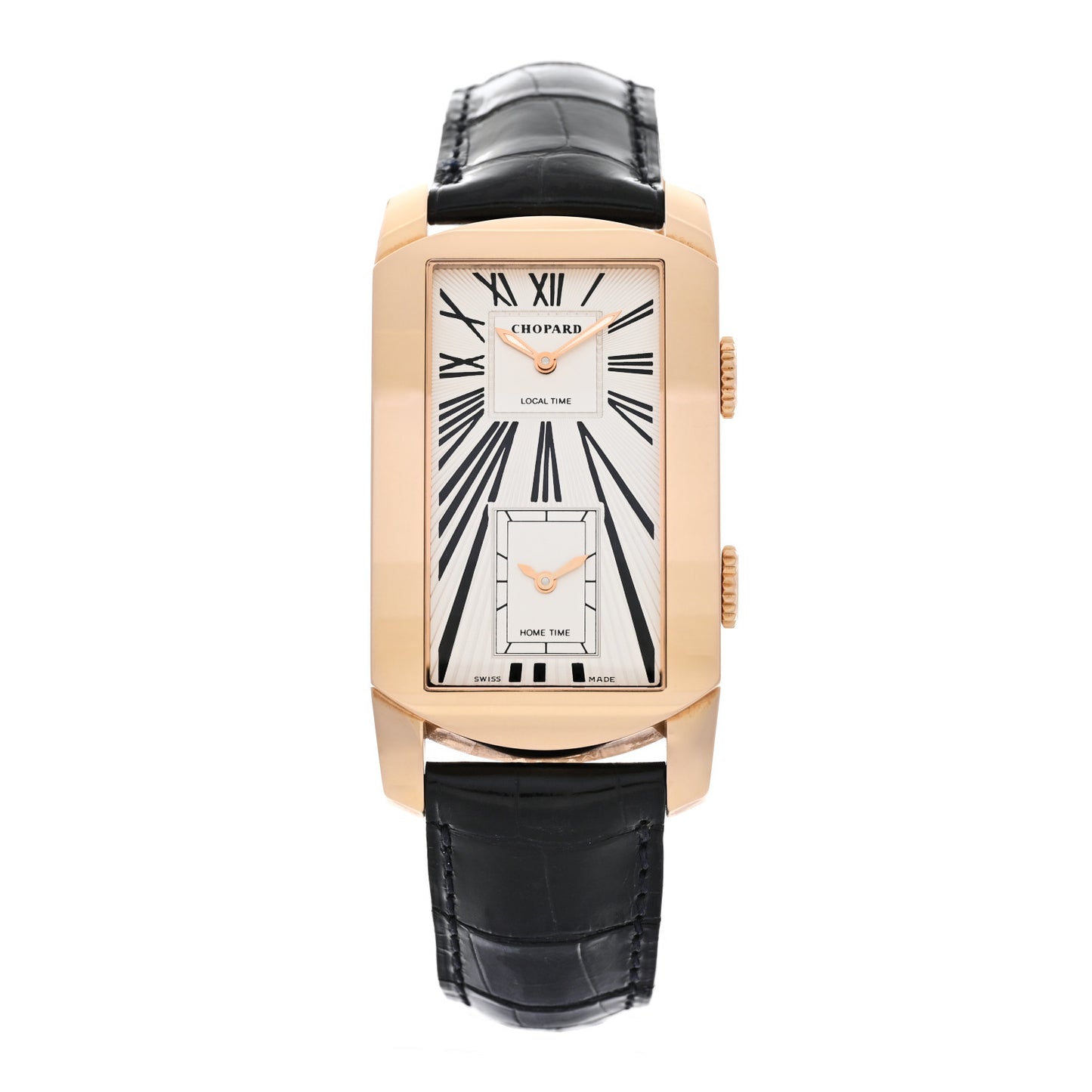 18K Yellow Gold Alligator 29mm Dual Tec Automatic Watch