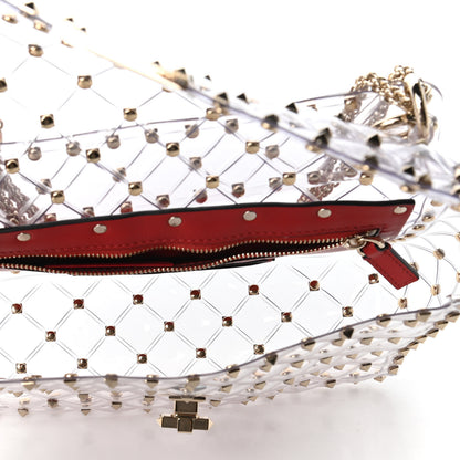 Valentino Garavani PVC Medium Rockstud Spike Shoulder Bag 5 of 9