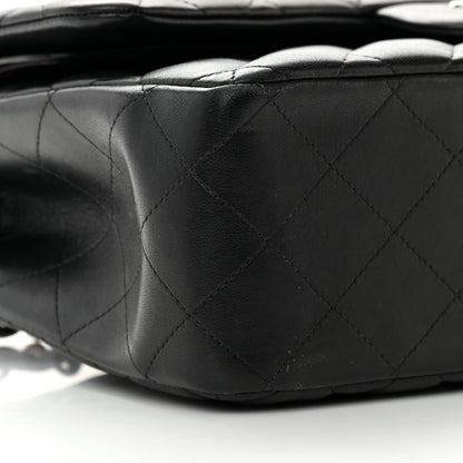 Chanel Lambskin Quilted Jumbo Double Flap Black 9 of 19