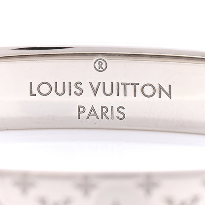 Louis Vuitton Palladium Monogram Nanogram Cuff S Silver 4 of 7