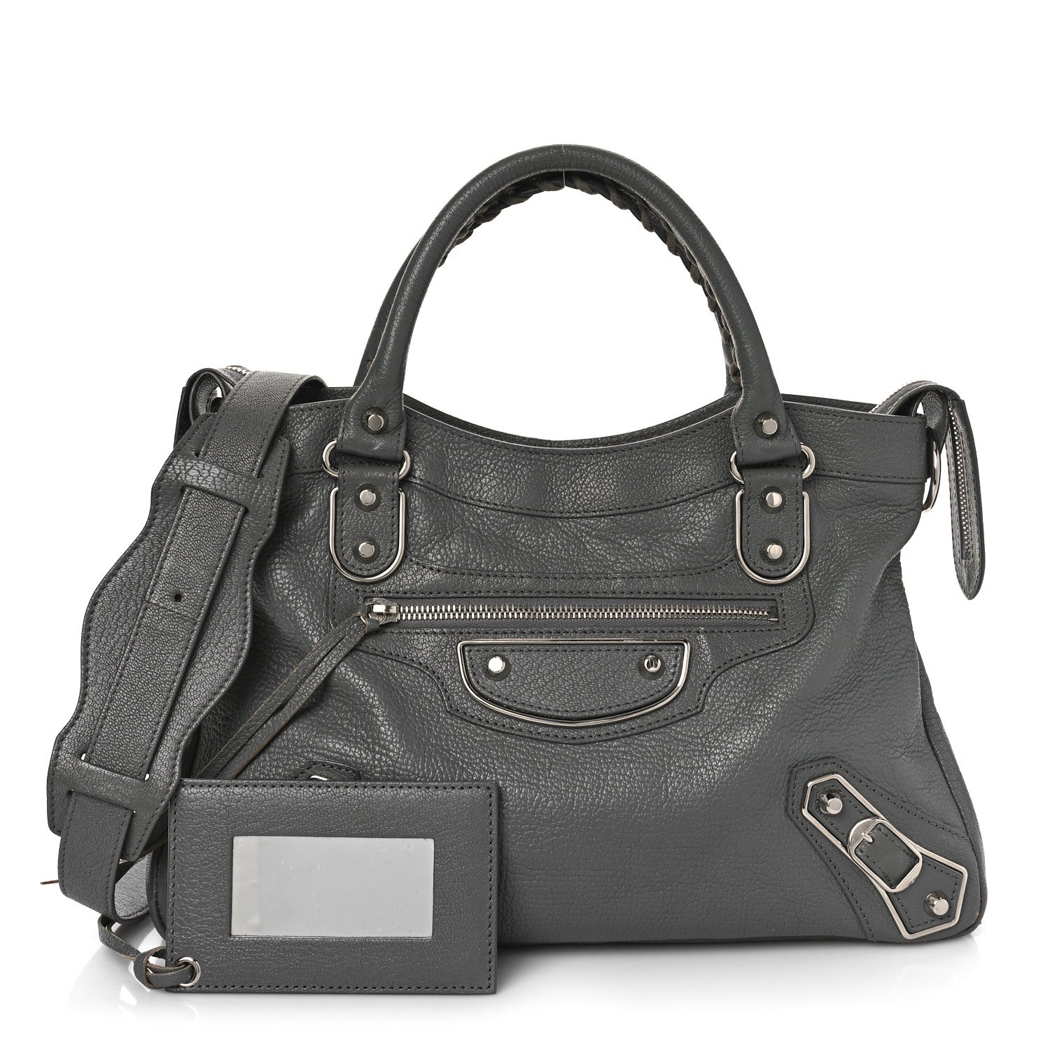 Balenciaga Chevre Silver Metallic Edge Hardware Town Gris Acier 1 of 10