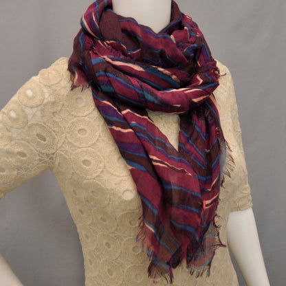 Louis Vuitton Cashmere Silk Zebra Stole Prune 2 of 4