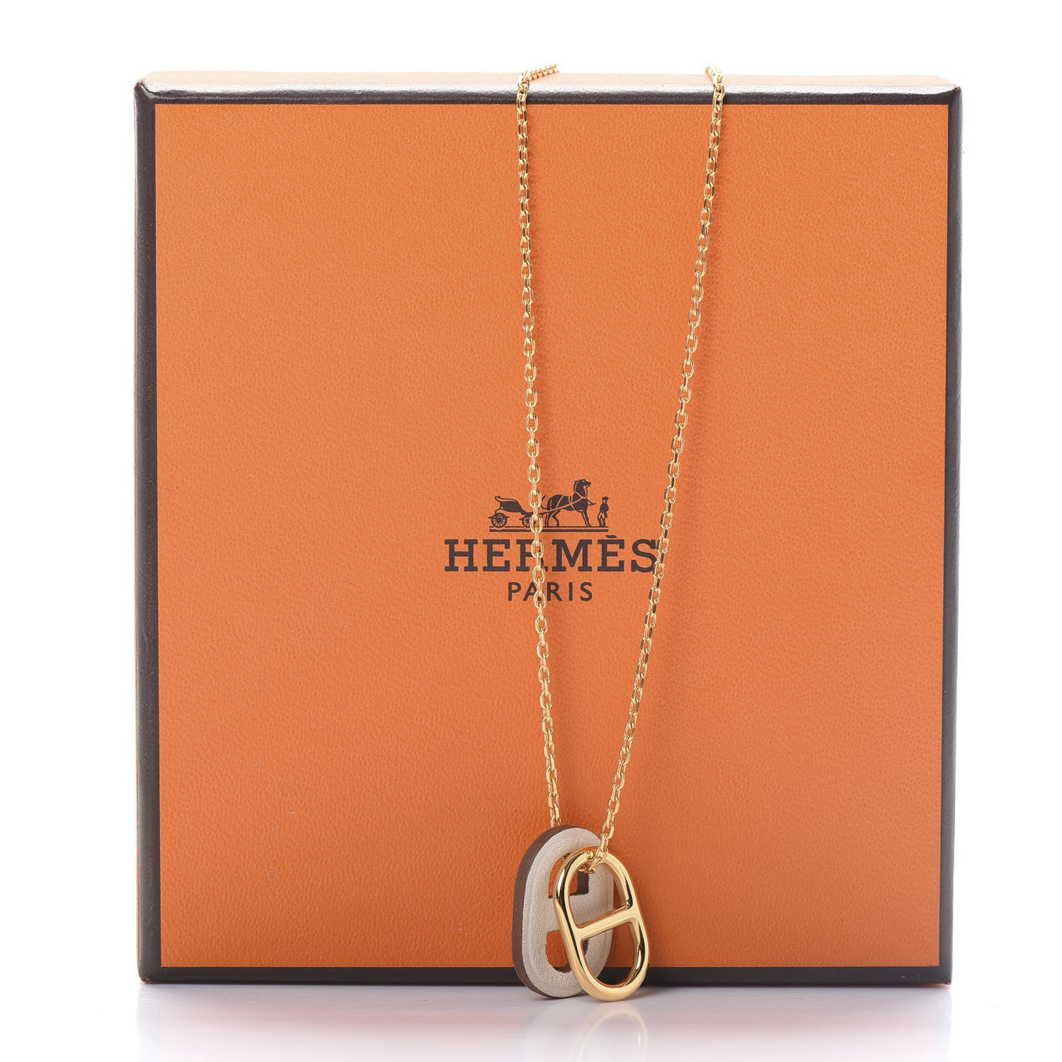 Hermes Swift O'Maillon Pendant Necklace Nata 6 of 6