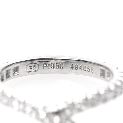 Harry Winston Platinum Diamond Ribbon Wedding Band Ring 50 5.25 6 of 9