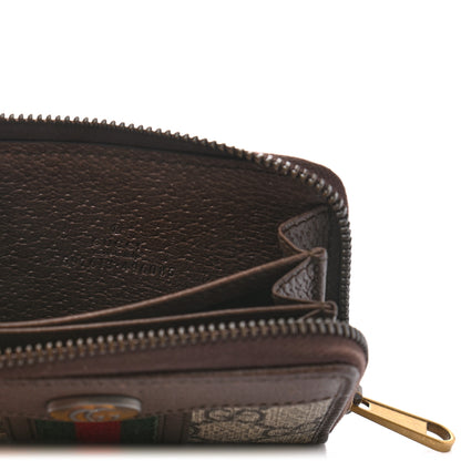 Gucci GG Supreme Web Ophidia Zip Around Card Case Brown 6 of 7