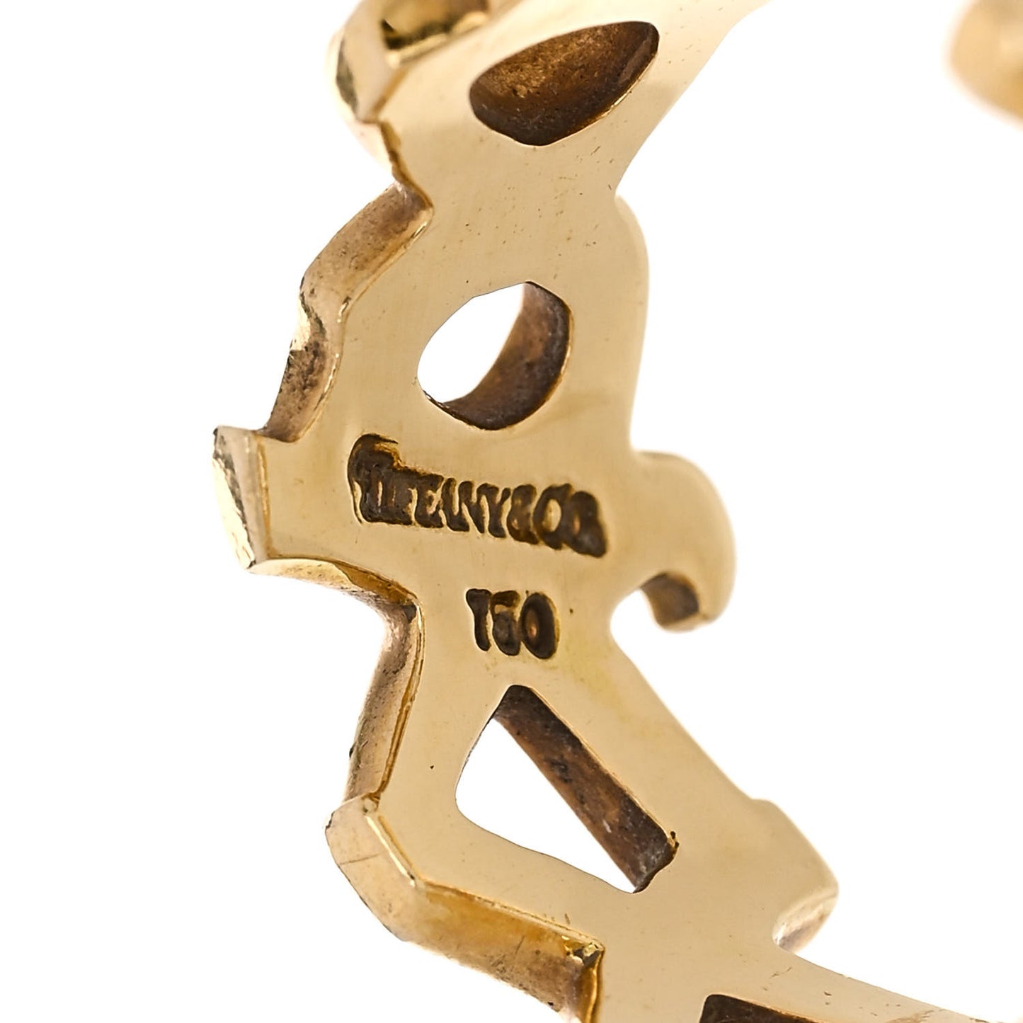 18K Yellow Gold Paloma Picasso Graffiti Love and Kisses Ring 54 7