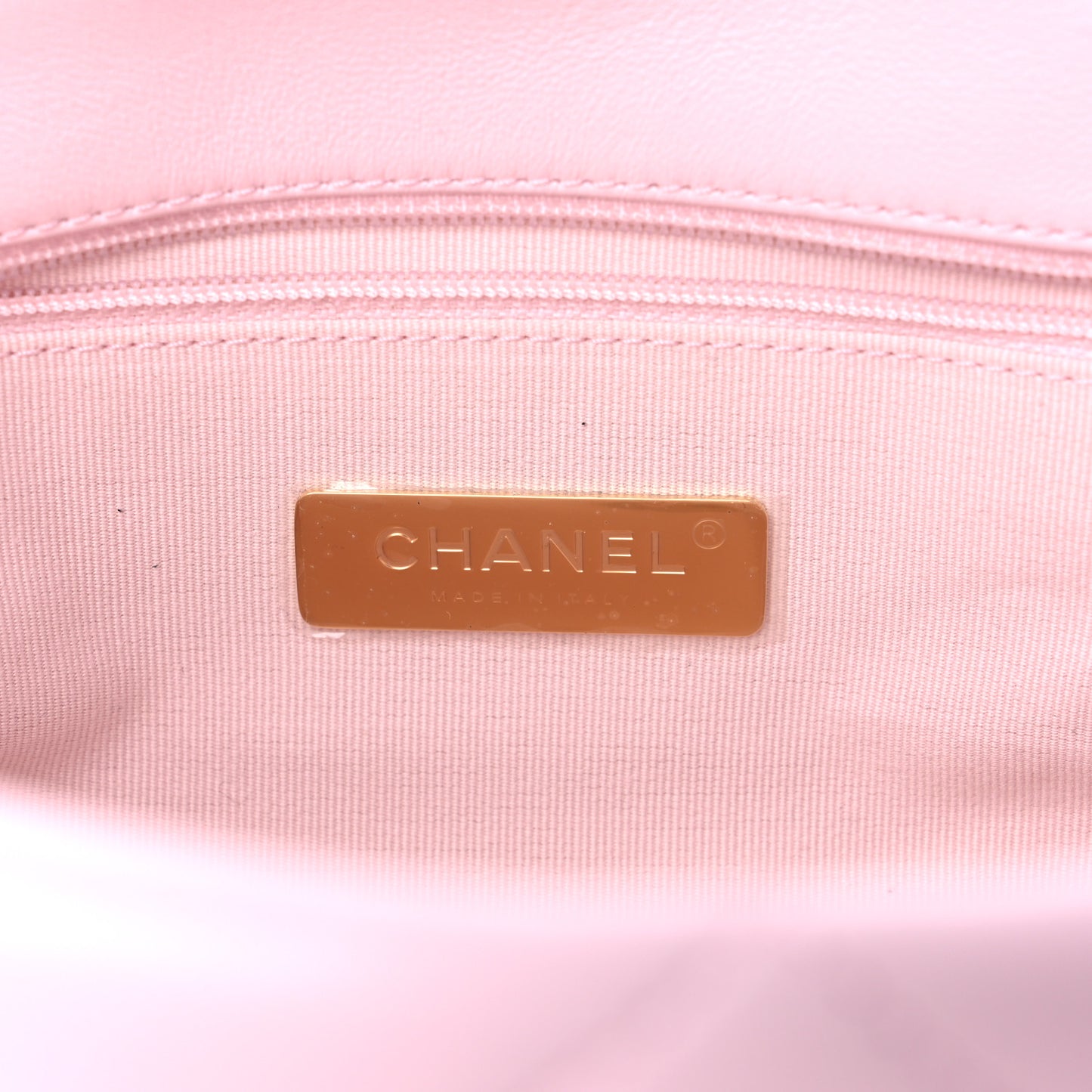 Lambskin Quilted Large Chanel 19 Flap Light Pink