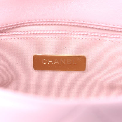 Chanel Lambskin Quilted Large Chanel 19 Flap Light Pink 6 of 9