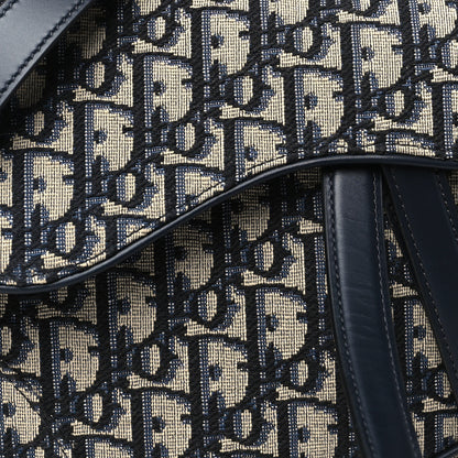 Christian Dior Oblique Saddle Bag With Strap Blue 8 of 10