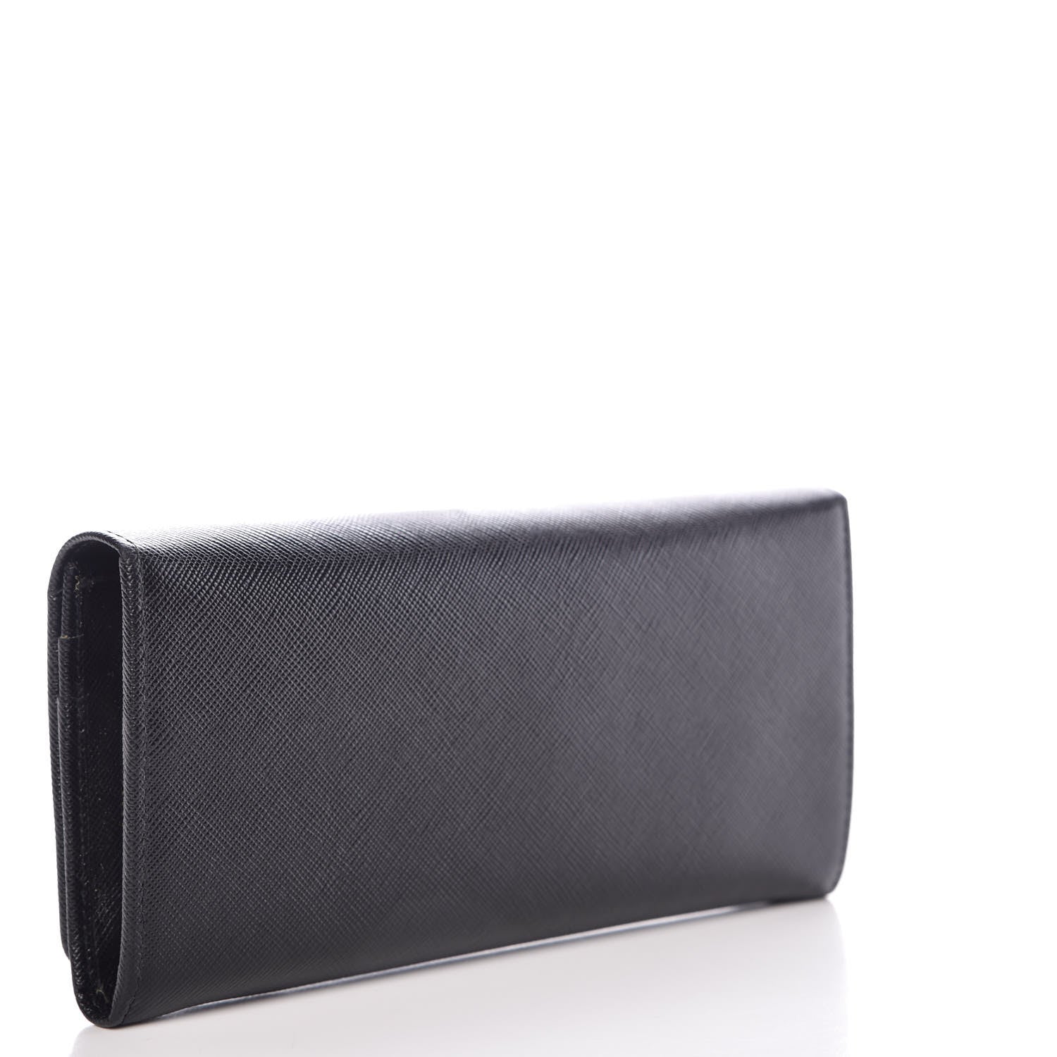 Prada Saffiano Continental Flap Wallet Black 3 of 6