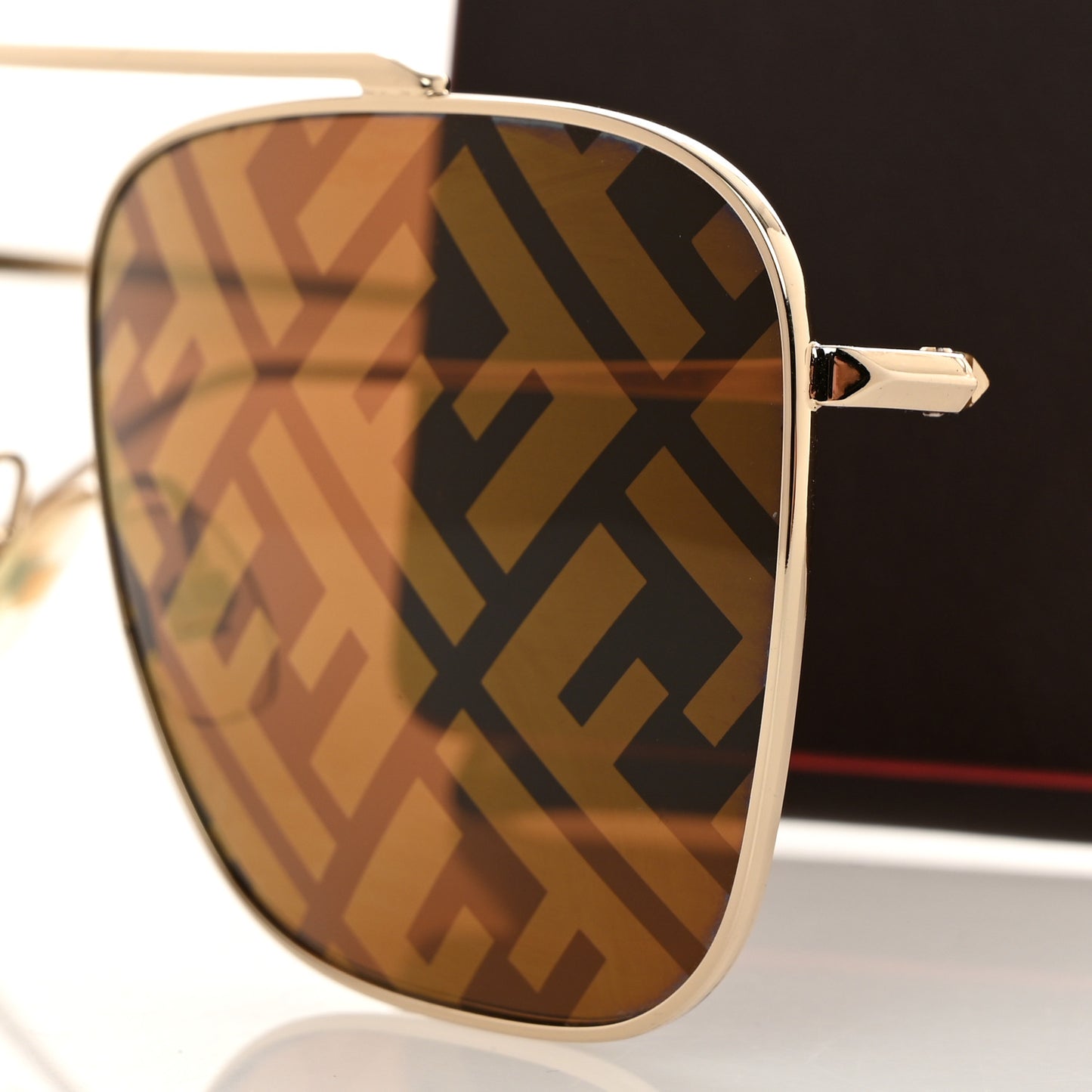 Metal Fendi Forever Aviator Sunglasses FF0406/S Gold
