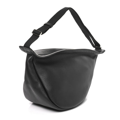 The Row Grained Calfskin Large Slouchy Banana Bag Black 3 of 10