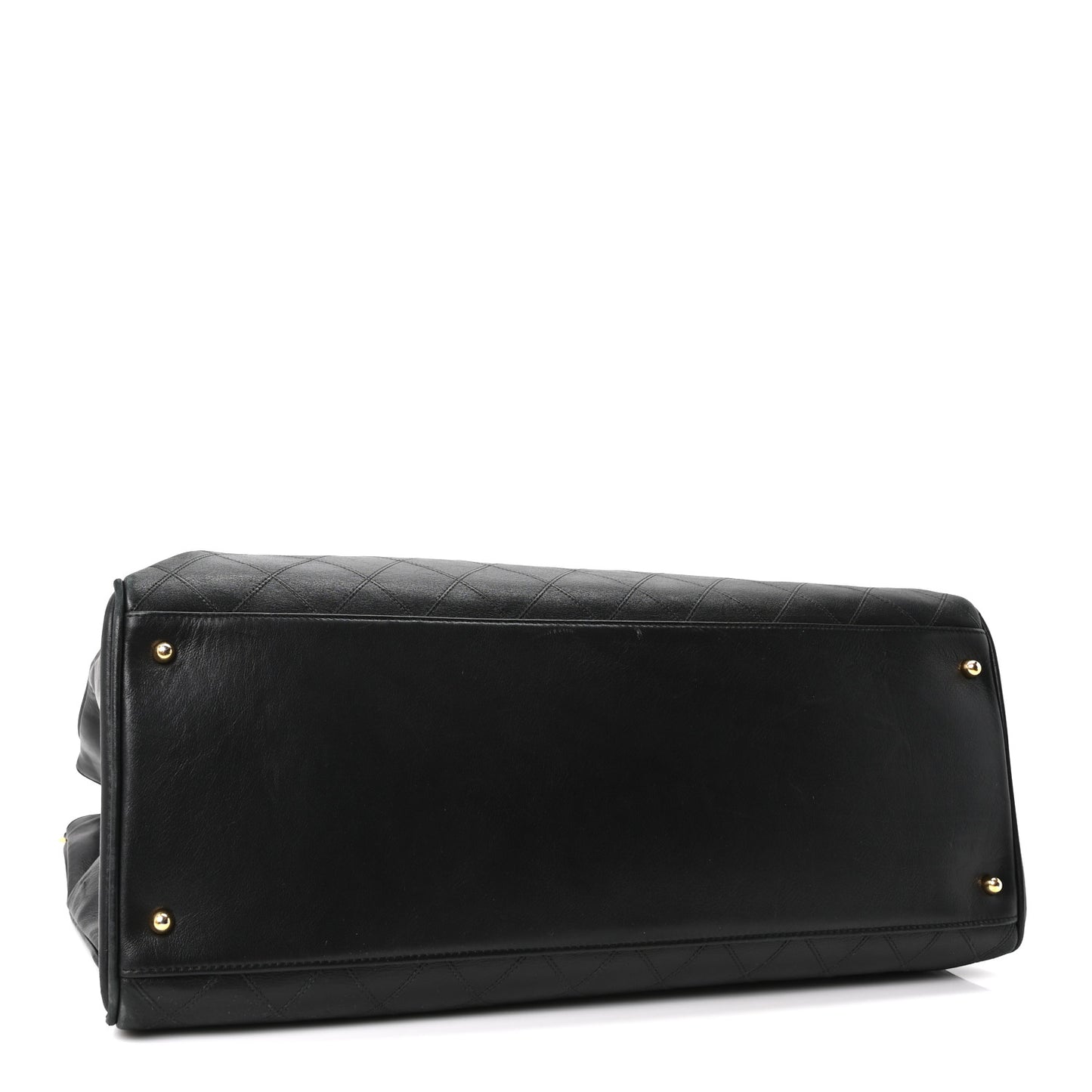 Calfskin Stitched XL Weekender Black