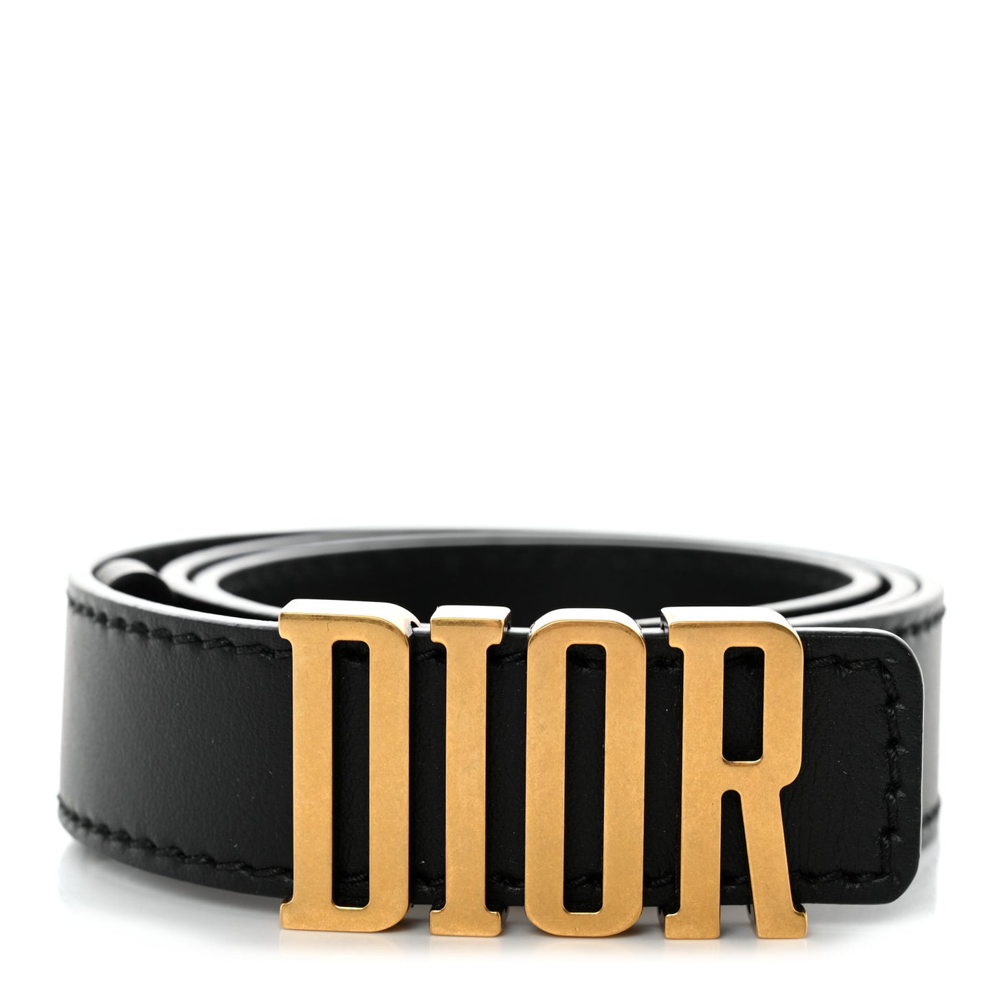 Calfskin D Fence Belt 75 Black