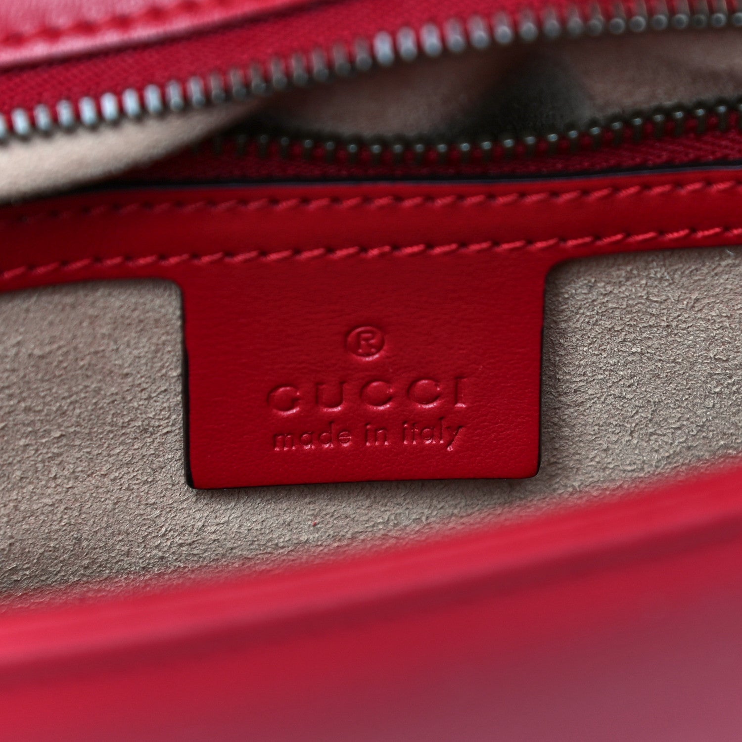 Gucci Calfskin Matelasse Large GG Marmont Shoulder Bag Hibiscus Red 6 of 19