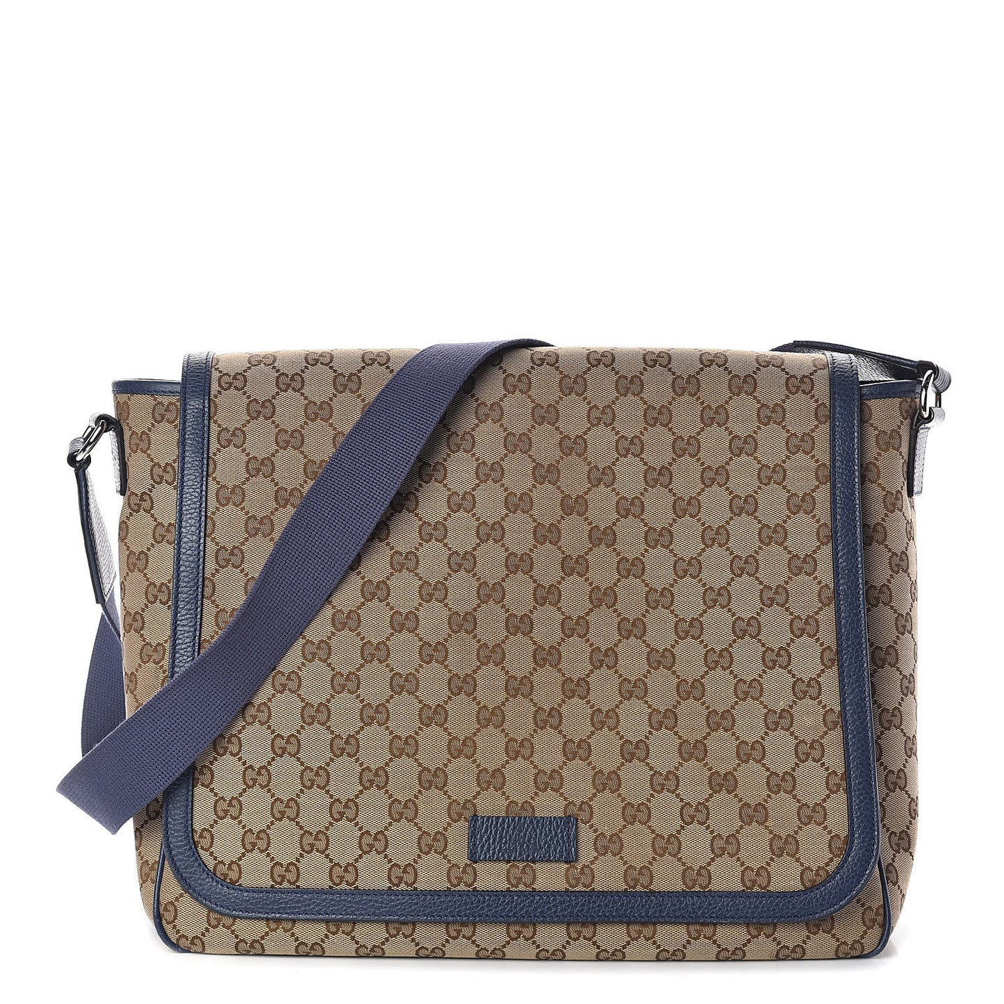 Monogram Convertible Diaper Bag Blue