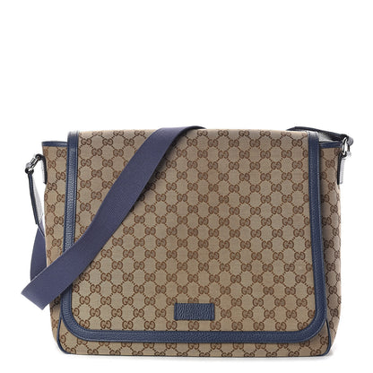 Gucci Monogram Convertible Diaper Bag Blue 1 of 9