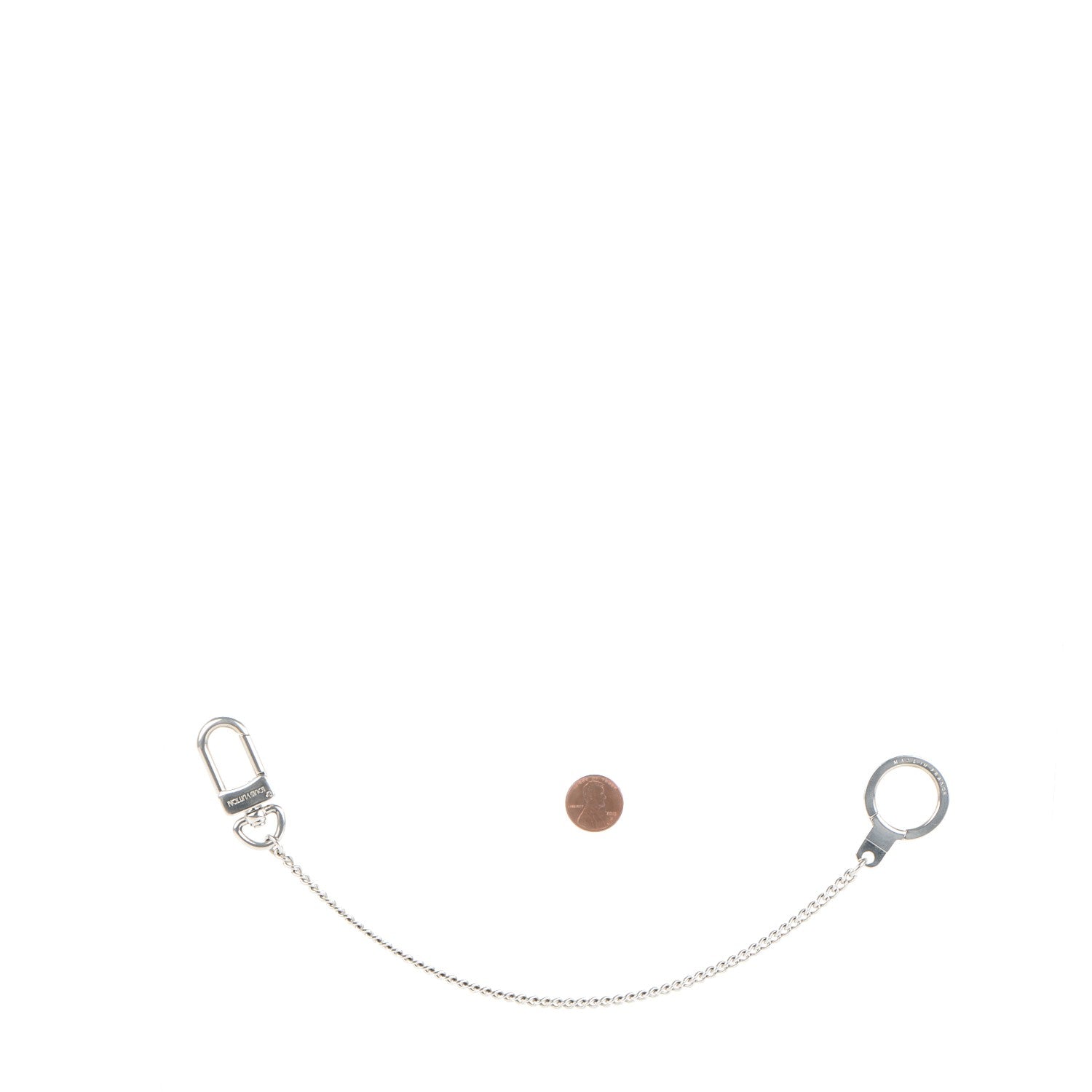 Louis Vuitton Pochette Extender Key Ring Chain Silver 2 of 4