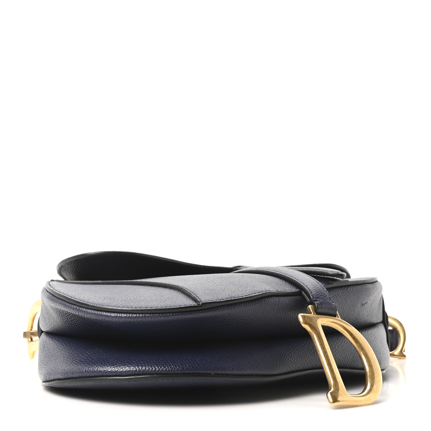 Christian Dior Grained Calfskin Saddle Bag Navy 4 of 10