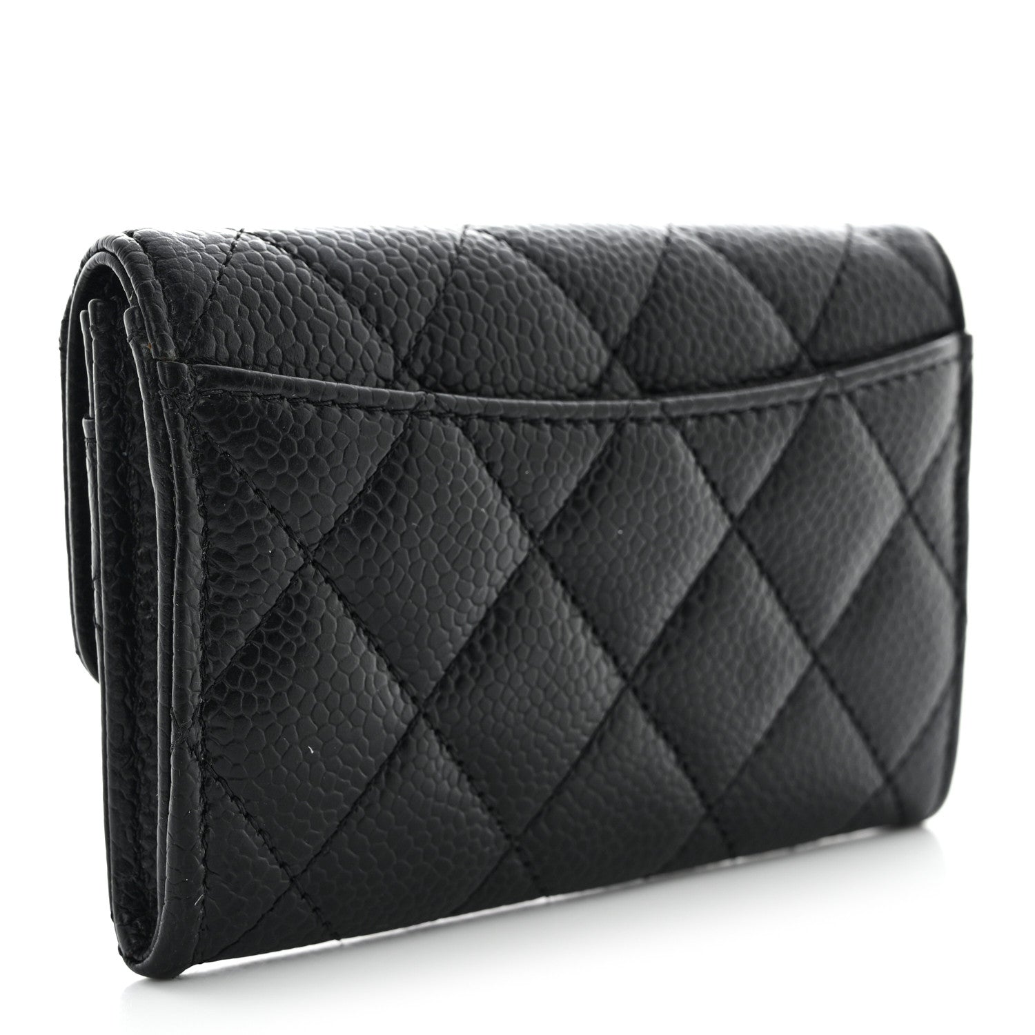 Chanel Caviar Quilted Flap Card Holder Wallet Black 3 of 11