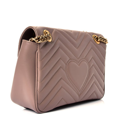 Gucci Calfskin Matelasse Small GG Marmont Shoulder Bag Porcelain Rose 2 of 4
