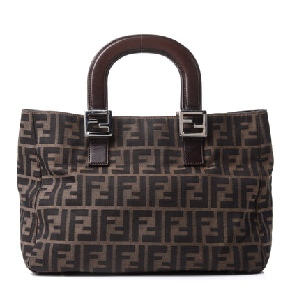 Fendi Zucca Top Handle Tote Tobacco 1 of 10