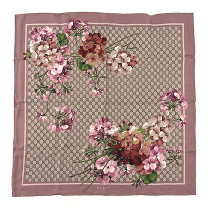 Gucci Modal Silk GG Blooms Shawl Scarf Mauve 1 of 3