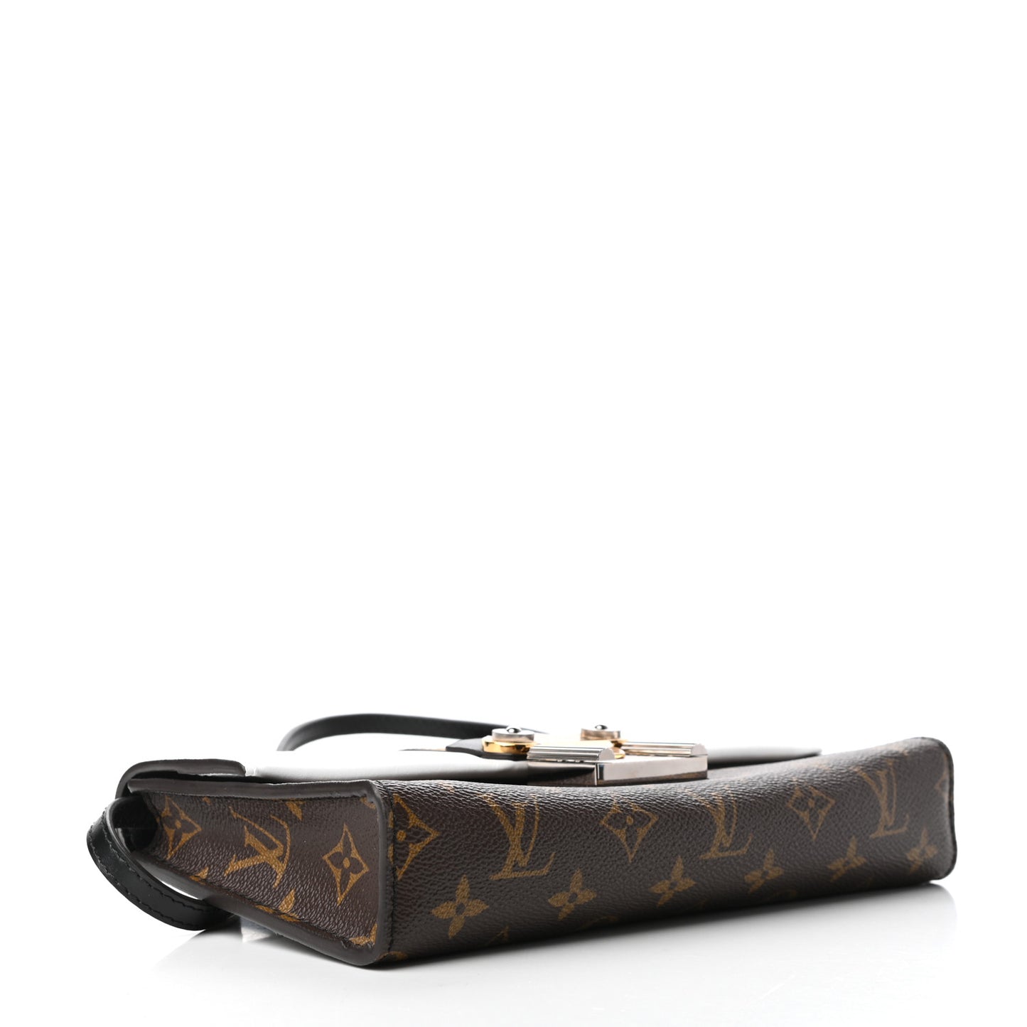 Calfskin Monogram Column Clutch