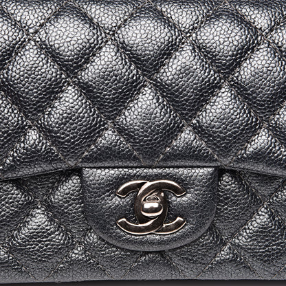 Chanel Pearly Caviar Quilted Mini Rectangular Flap Grey 10 of 13