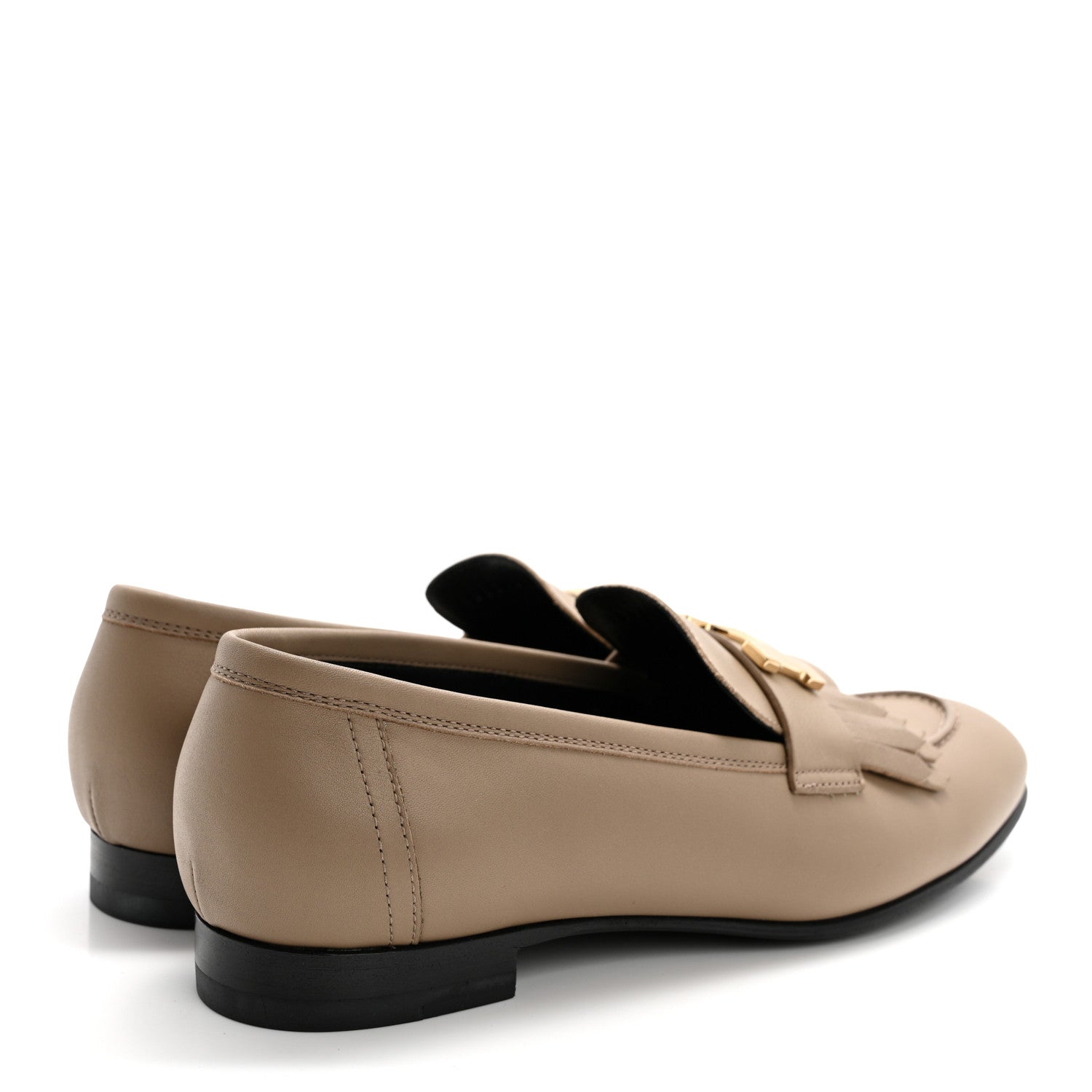 Hermes Goatskin Womens Royal Loafers 38 Beige Argile 4 of 9