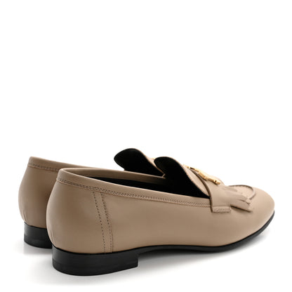 Hermes Goatskin Womens Royal Loafers 38 Beige Argile 4 of 9