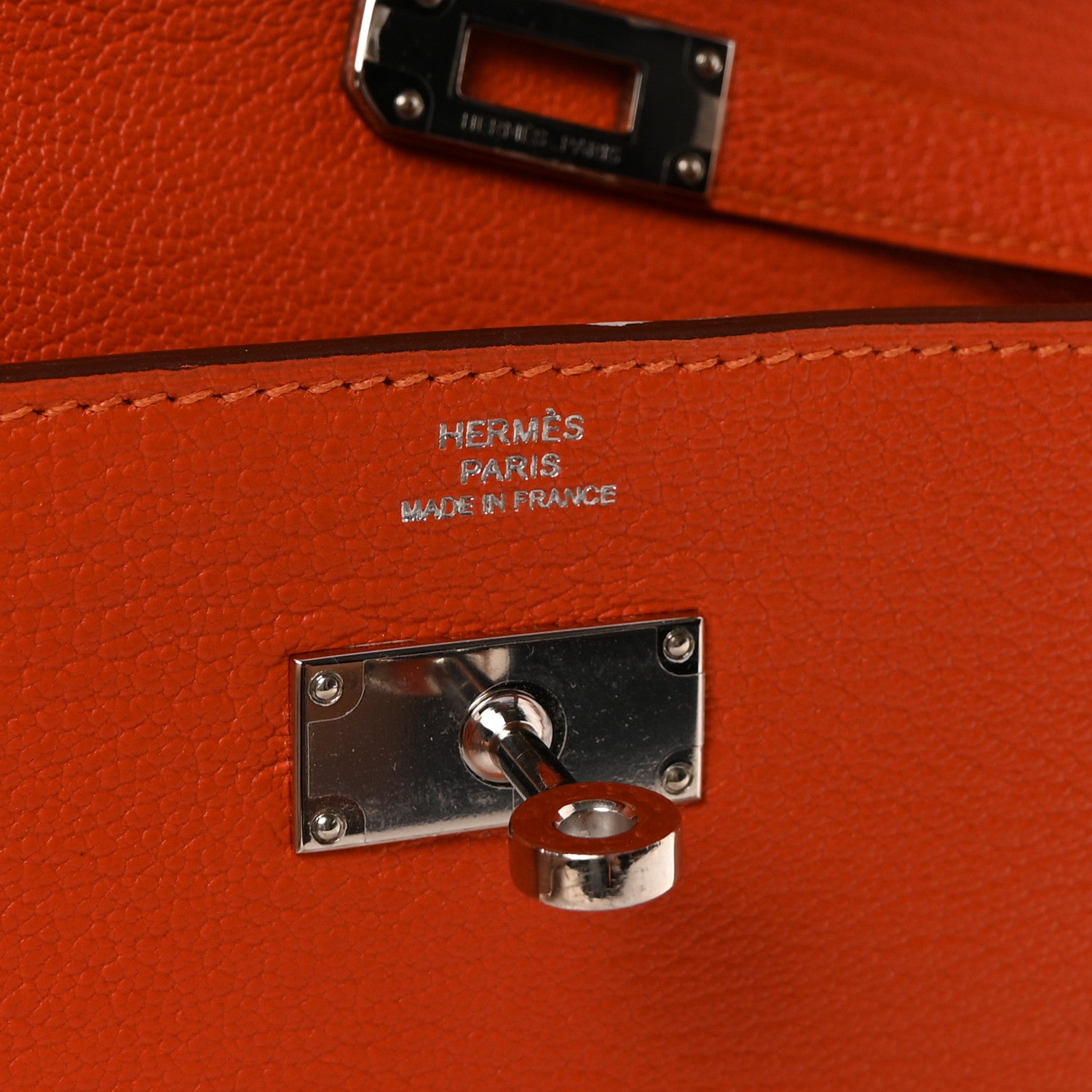 Hermes Chevre Mysore Kelly Longue Wallet Feu 6 of 8