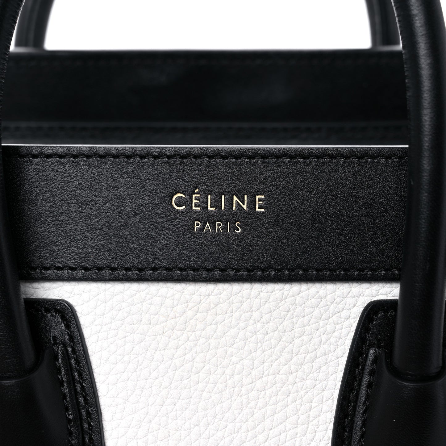 Smooth Drummed Calfskin Nano Tri-Color Luggage White