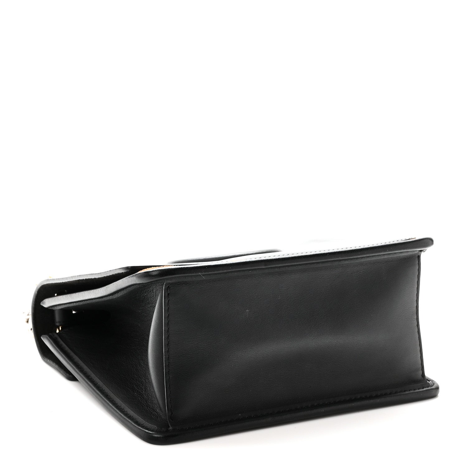 Fendi Vitello Century Velvet F is Fendi FF Small Kan I Shoulder Bag Black Tobacco 4 of 10