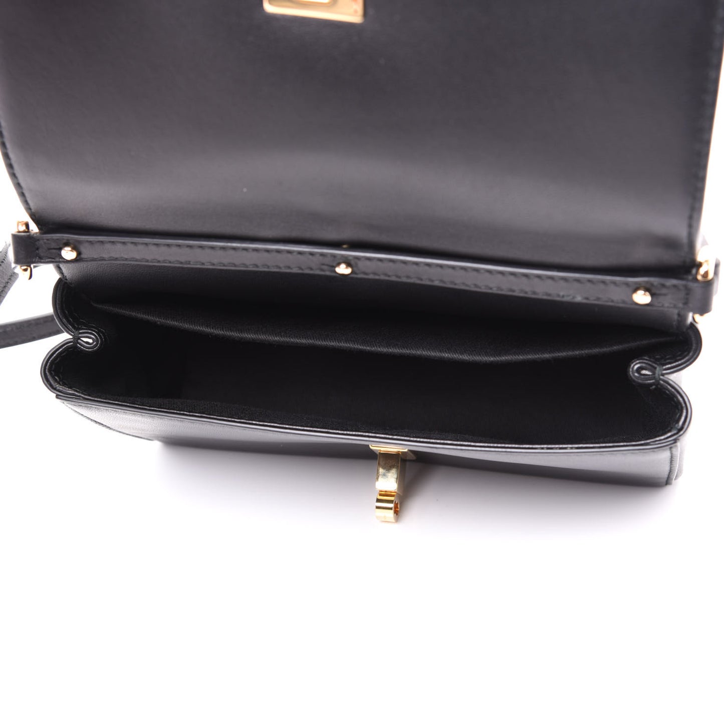 Calfskin Crossbody Bag Black