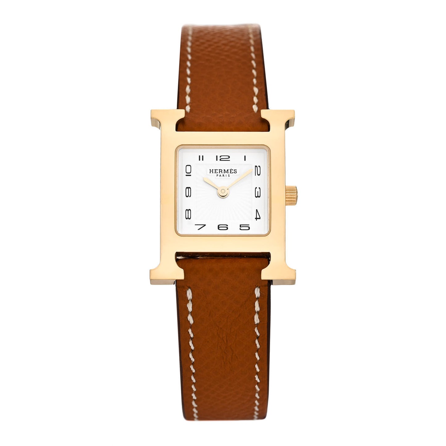 Stainless Steel Epsom 21mm Heure H Hour Quartz Watch Gold