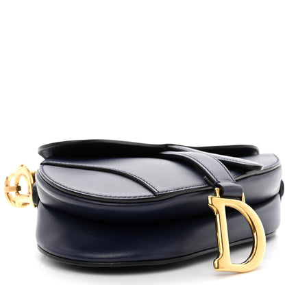 Christian Dior Grained Calfskin Mini Saddle Bag Navy 10 of 10