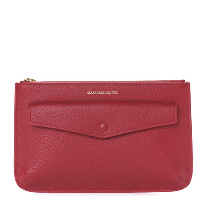 Alexander McQueen Calfskin Zipped Pouch Red 1 of 7
