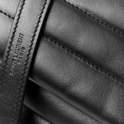 Saint Laurent Calfskin Y Quilted Monogram Small Loulou Chain Satchel Black 9 of 11