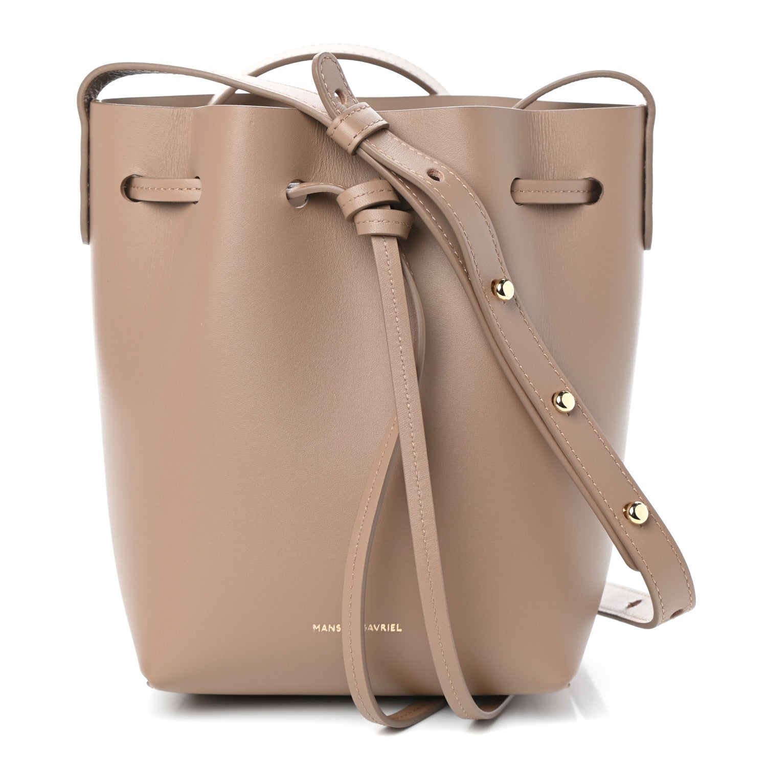 Mansur Gavriel Calfskin Mini Mini Bucket Bag Biscotto 1 of 9