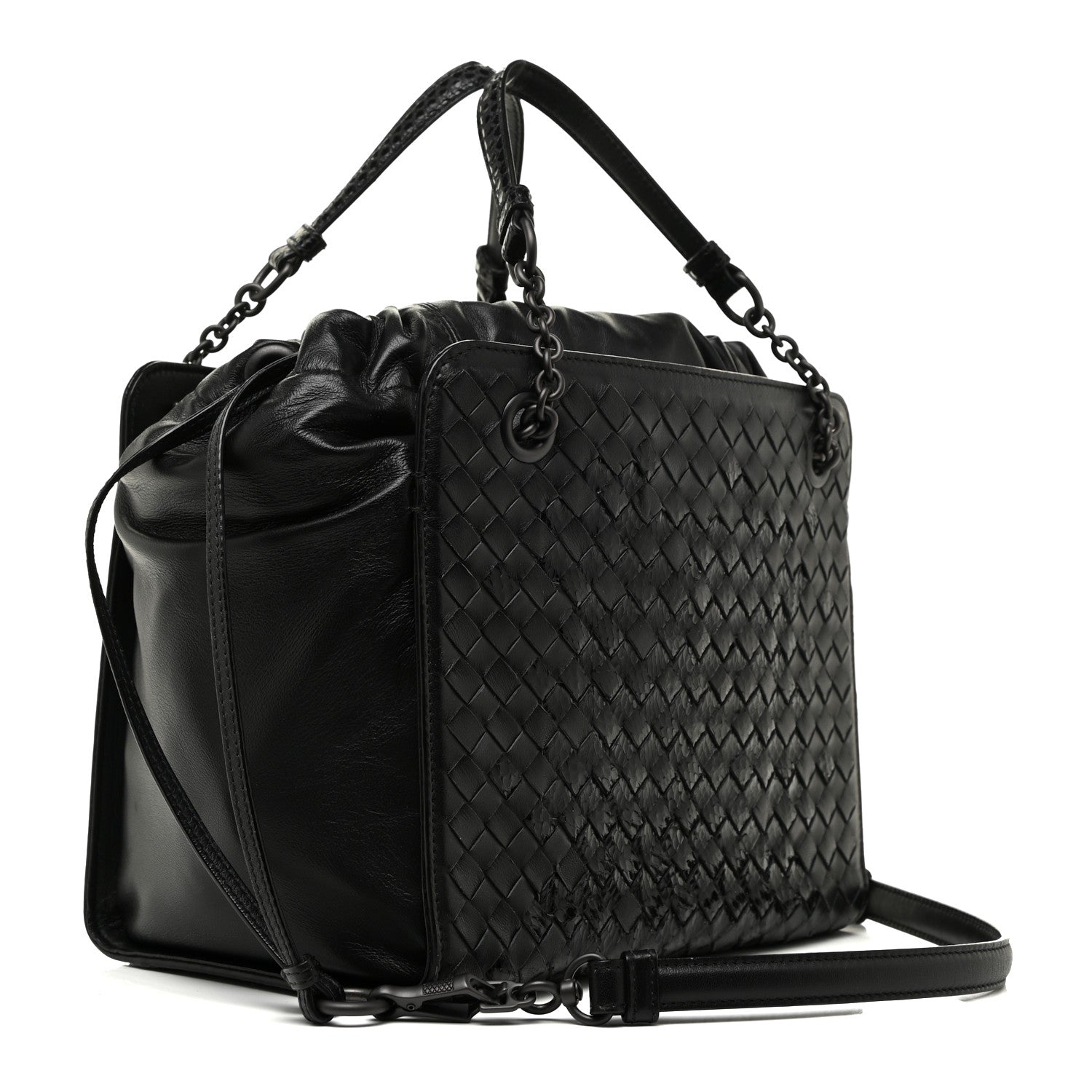Bottega Veneta Nappa Ayers Intrecciato Small Tote Nero Black 3 of 18