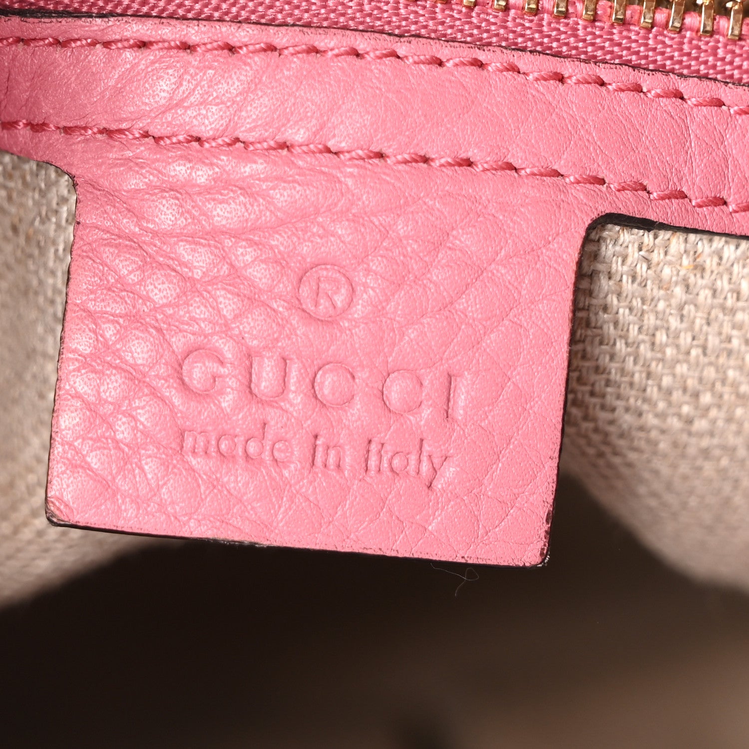 Gucci GG Monogram Calfskin Bucket Bag Pink 6 of 10