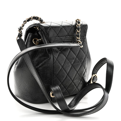 Chanel Lambskin Quilted Small Duma Drawstring Backpack Black 3 of 10