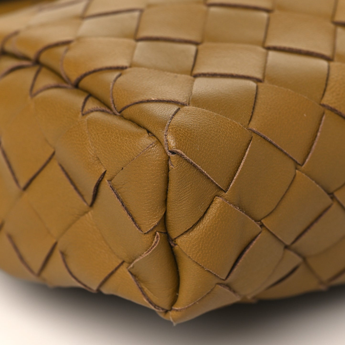 Nappa Intrecciato Portfolio Clutch Mustard