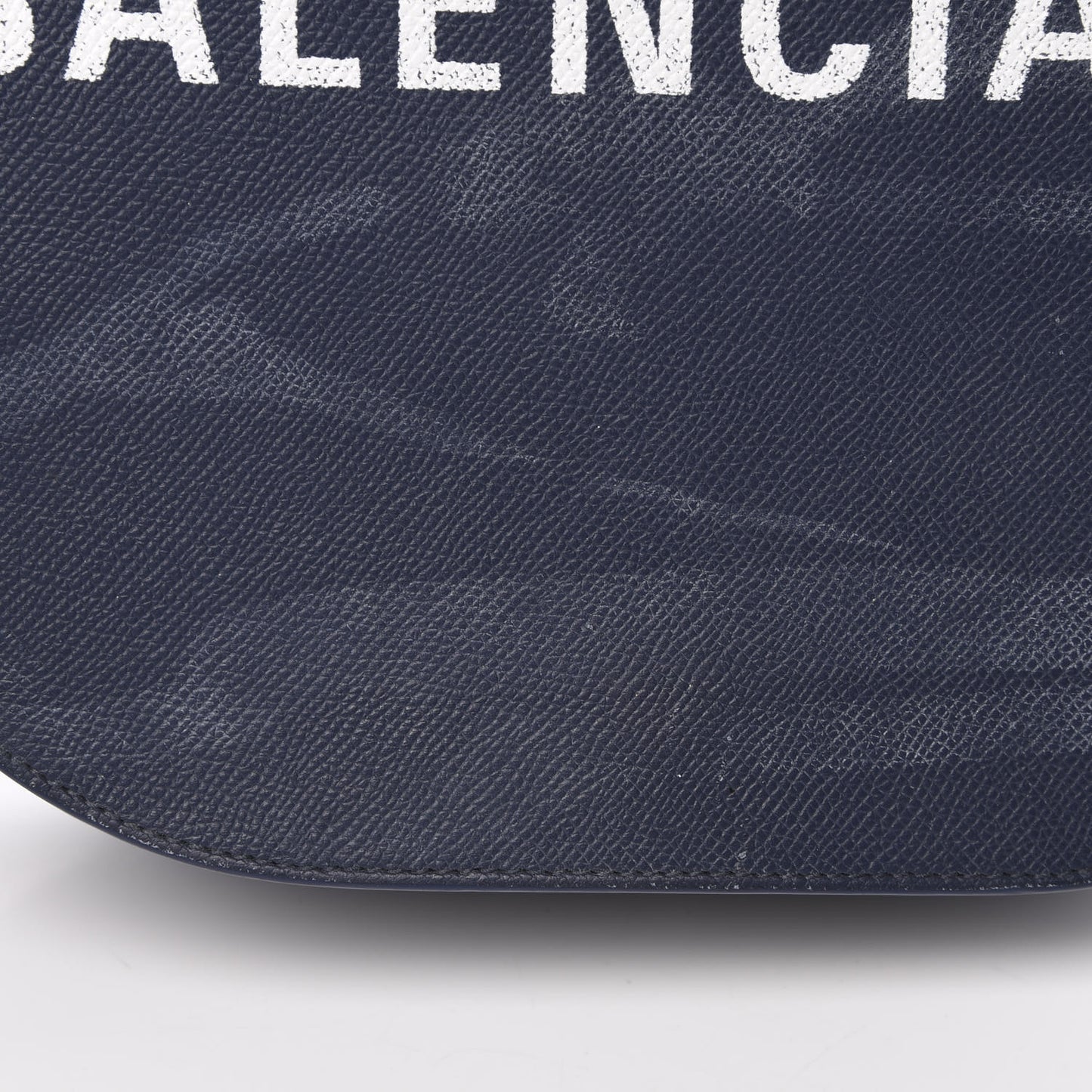 Grained Calfskin Logo Print S Ville Day Bag Bleu Canopee