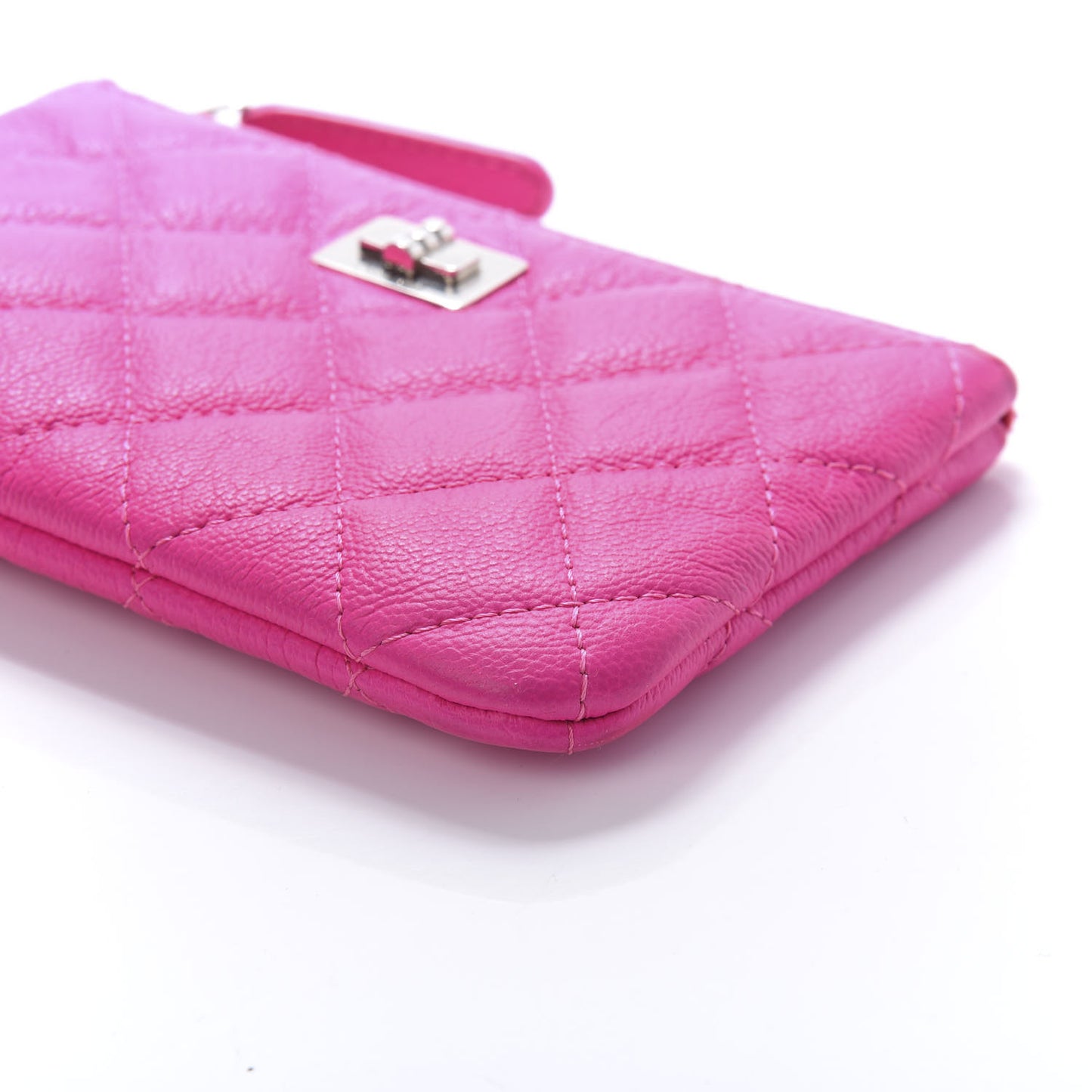 Goatskin Quilted Small Reissue Cosmetic Case Pink