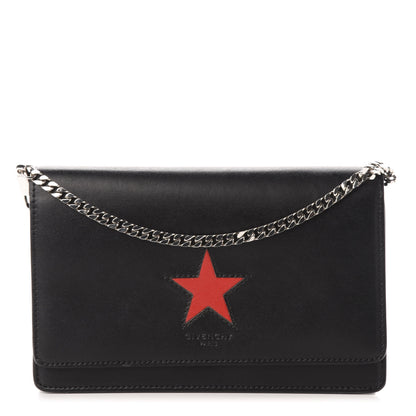 Givenchy Calfskin Star Pandora Chain Wallet Black 1 of 13