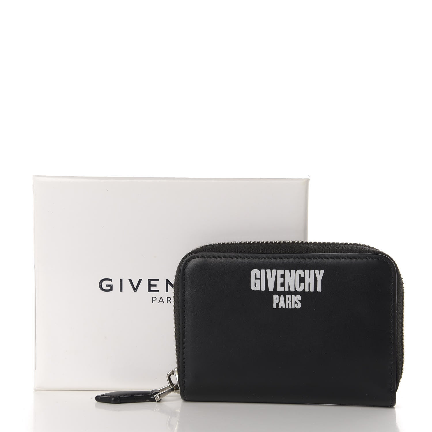 Givenchy Calfskin Logo Print Mini Zip Wallet Black 7 of 7