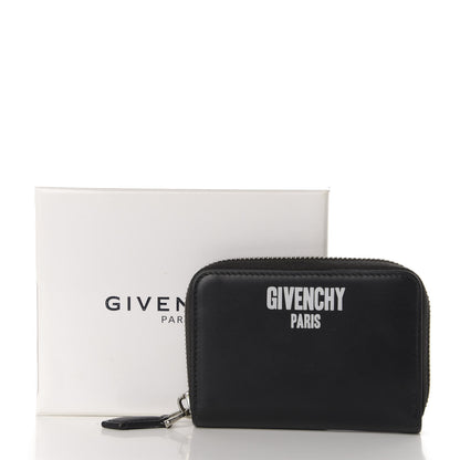 Givenchy Calfskin Logo Print Mini Zip Wallet Black 7 of 7