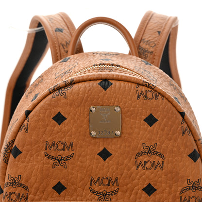 MCM Visetos Side Stud Mini Stark Backpack Cognac 8 of 11